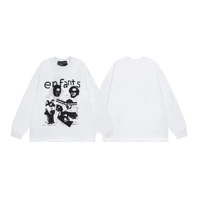 Enfants Riches Deprimes Long Sleeve White Graphic T-Shirt