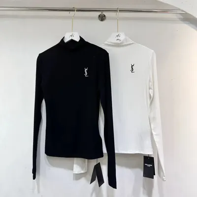 Saint Laurent Turtleneck Black Slim Fit Top