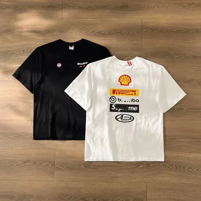 Supreme Logo Print White Casual T-Shirt
