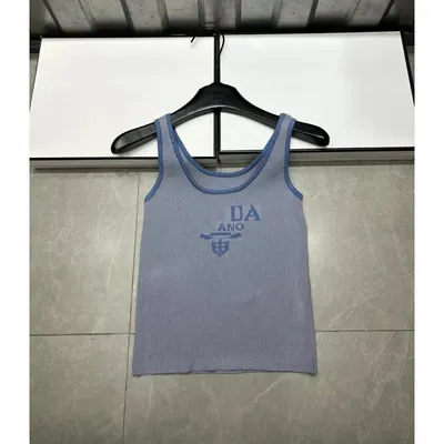 Danao Blue Ribbed Tank Top