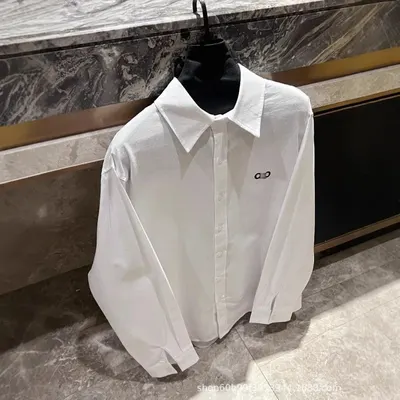 White Long Sleeve Button Up Shirt Casual
