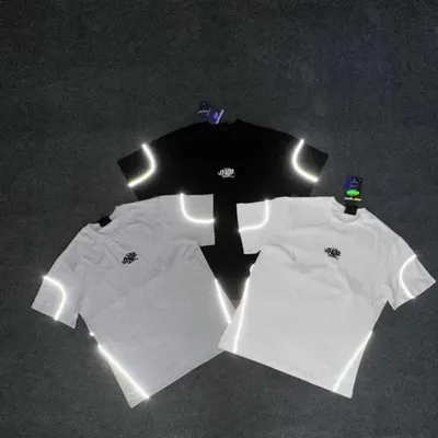 Stark Logo Black White Reflective T-Shirt
