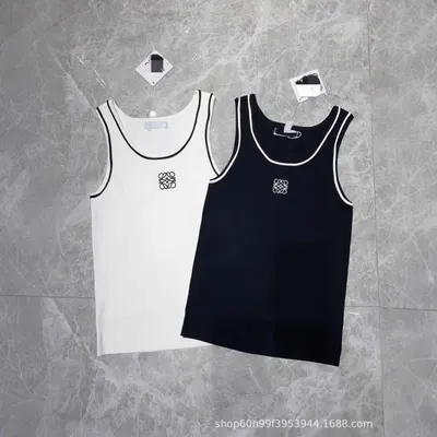 Basic Tank Top White Black Casual Style
