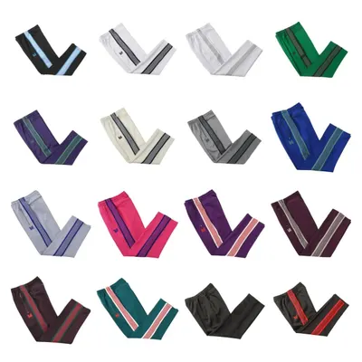 Track Pants Multi Color Stripe Sport Style