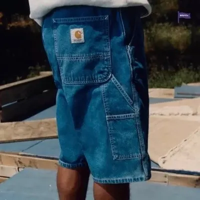 Carhartt Workwear Blue Denim Cargo Shorts