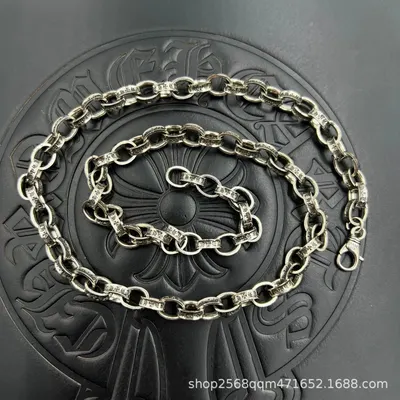 Silver Chain Link Necklace Silver Hip Hop Jewelry