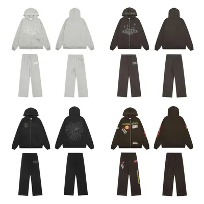 Broken Planet Hoodie Set Gray Casual Sweatshirt