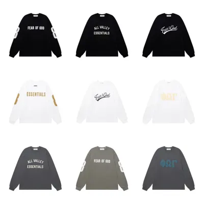 Fear Of God Essentials Black Long Sleeve Sweatshirt