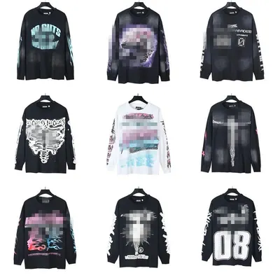 Graphic Long Sleeve Black Casual T-Shirt
