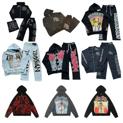 Emotion Zip Hoodie Black Graphic Streetwear