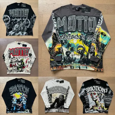 Emotion Long Sleeve Graphic Black Streetwear