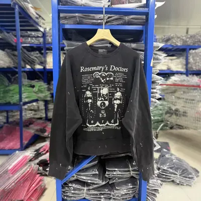 Rosemary's Doctors Black Graphic Sweatshirt