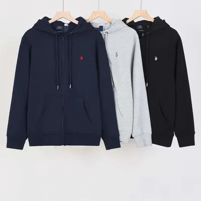 Polo Ralph Lauren Full Zip Hoodie Navy Blue Casual Sweatshirt