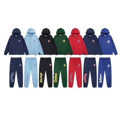 Unisex Hoodie And Pants Set Multicolor Casual Tracksuit