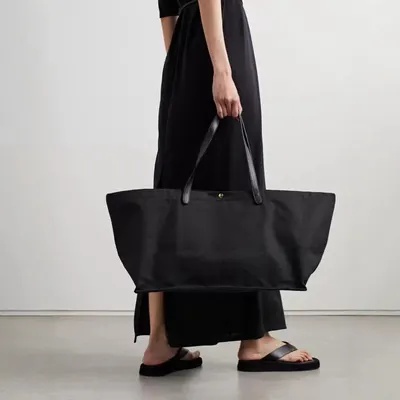 Minimalist Black Canvas Tote Bag