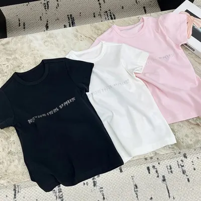 Basic T-Shirt Black White Pink Casual Style