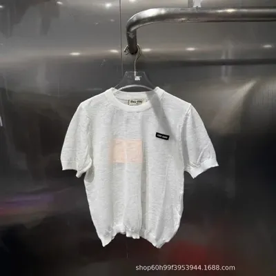 Miu Miu Basic White Crewneck T-Shirt